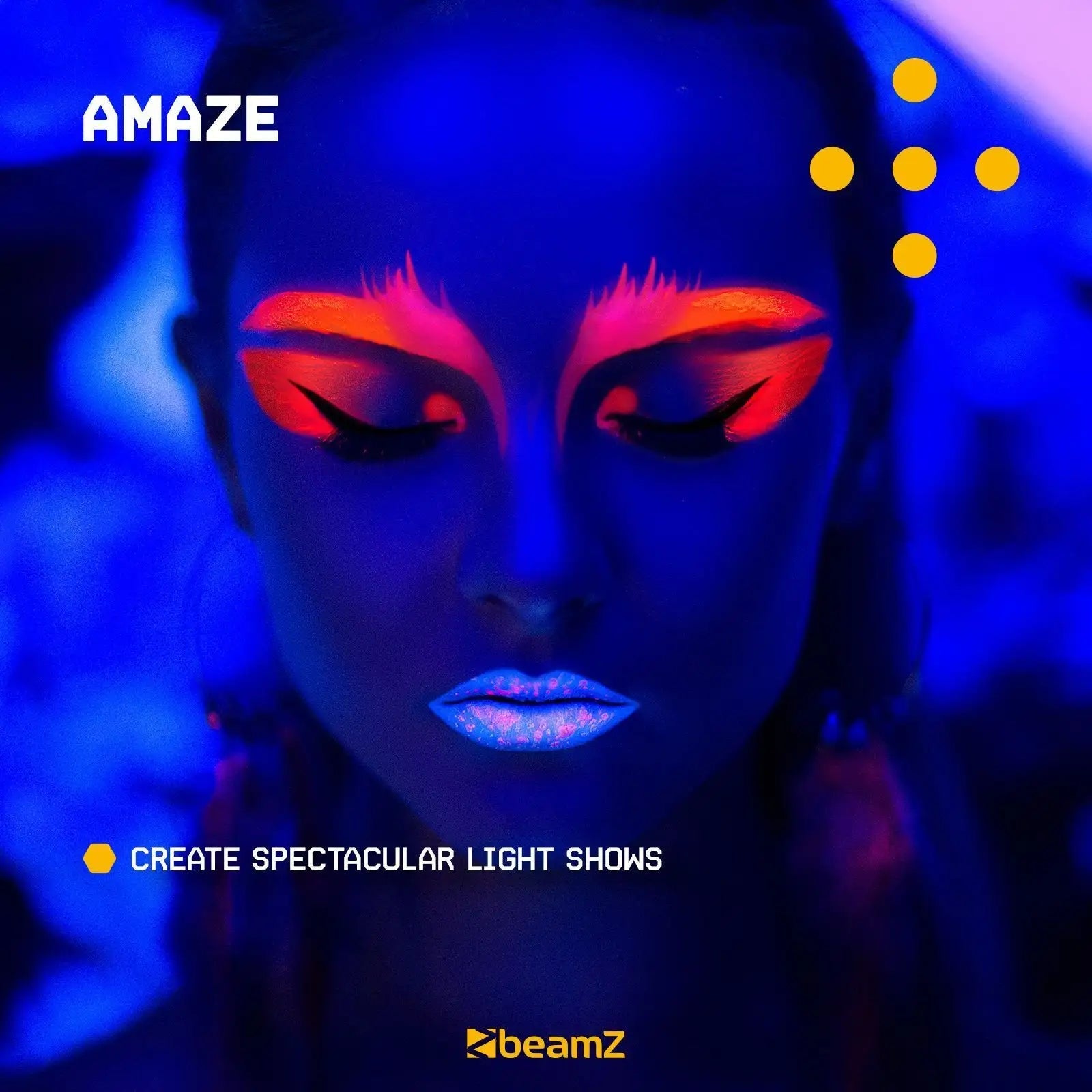 BeamZ Flood36UV LED blacklight met 36x 3W LED's - rent4event