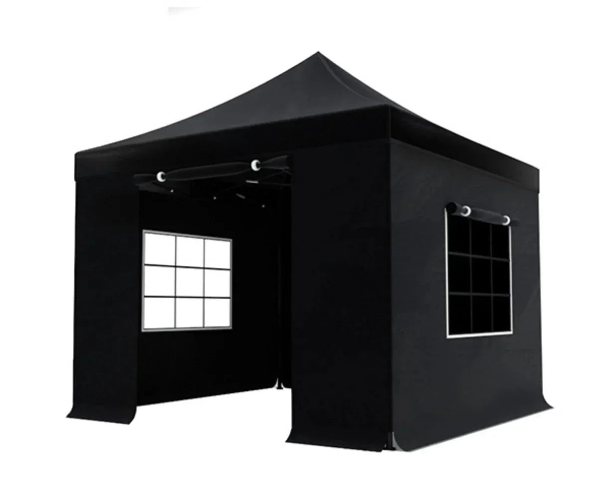 Partytent 3x3m zwart semi professioneel - rent4event
