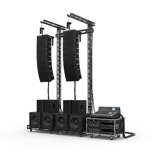 Presentatie geluidsset van 300 to 500 personen - rent4event